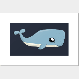 Cute Kawaii Whale Posters and Art